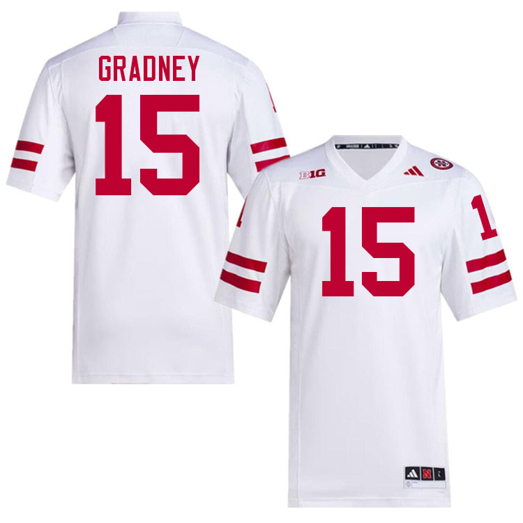 Men #15 Roger Gradney Nebraska Cornhuskers College Football Jerseys Stitched Sale-White